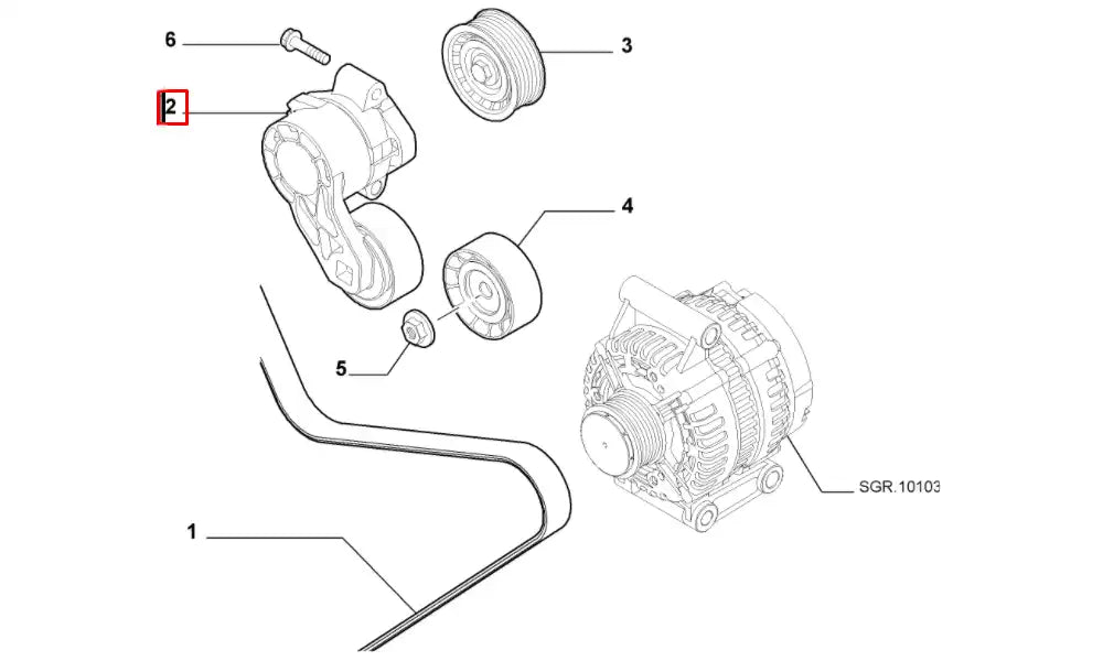 Mito Alternatör Kayışı Şema
