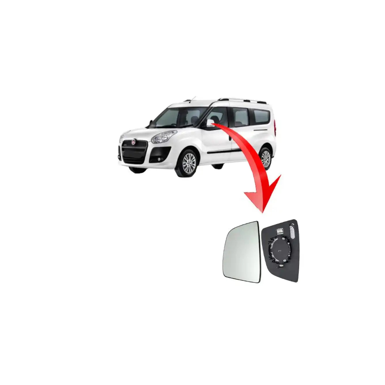 Doblo Yan Ayna Camı Montaj