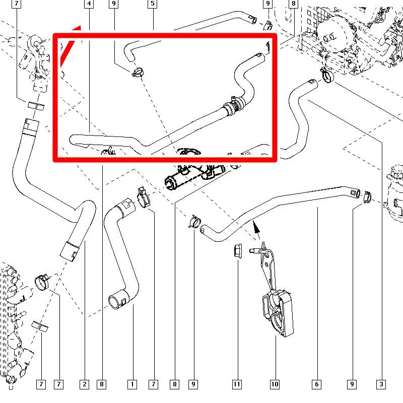 Sandero Radyatör Genleşme Depo Hortumu