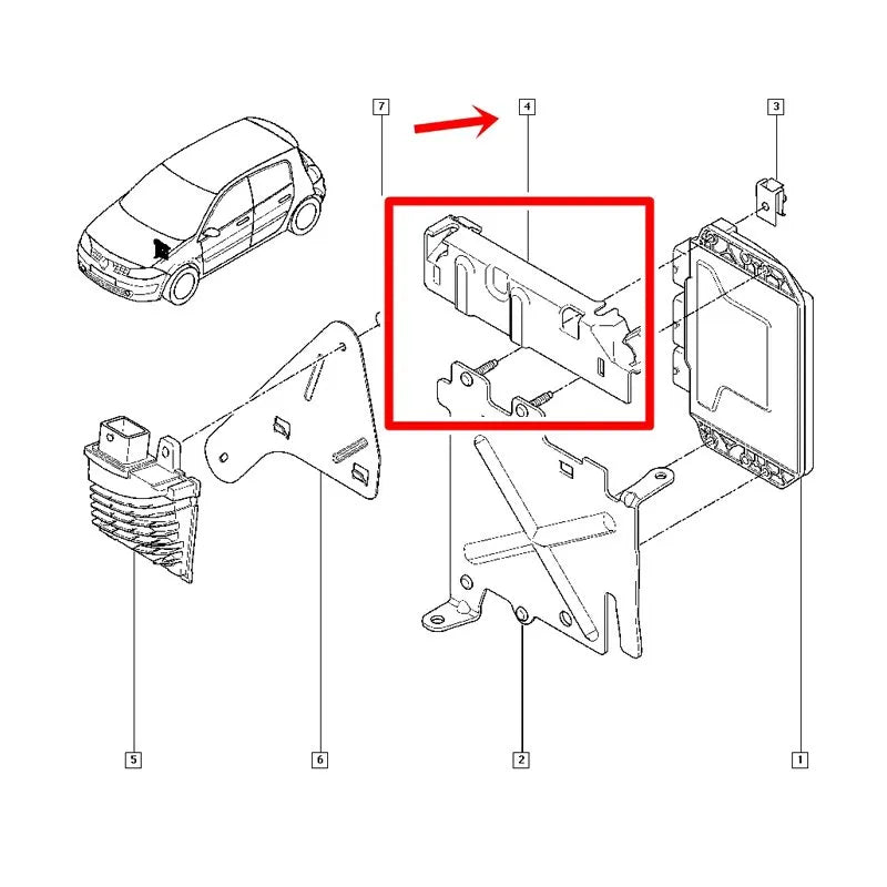 Megane Motor Beyni Koruma Kapağı