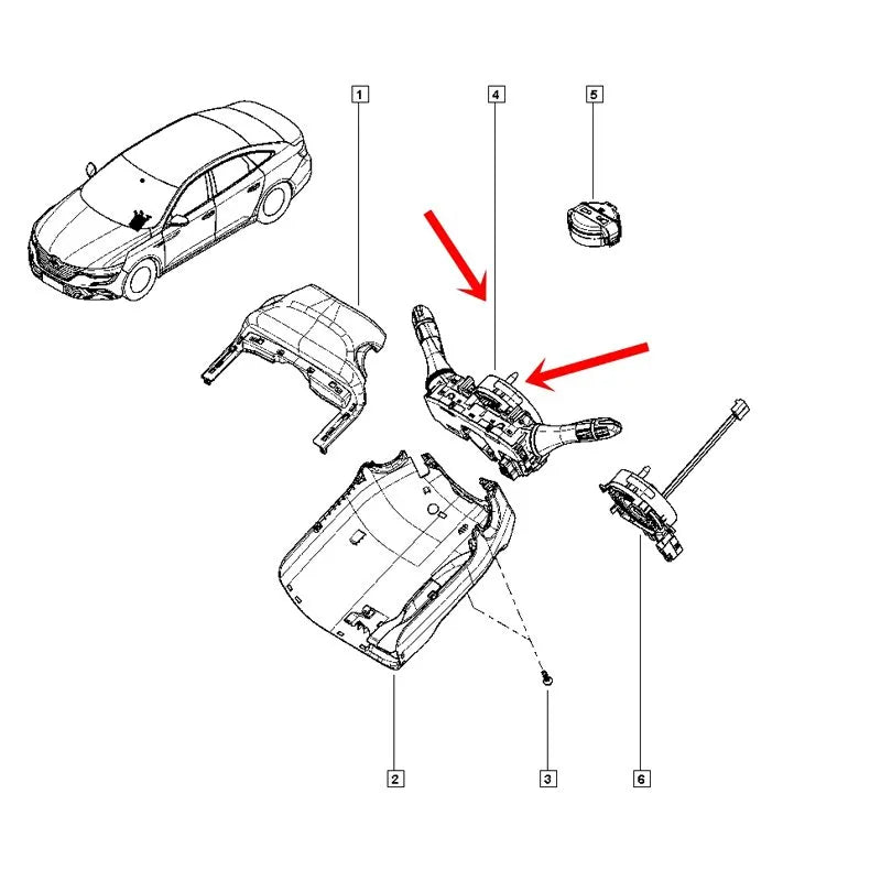 Megane Far Sinyal Silecek Kumanda Grubu