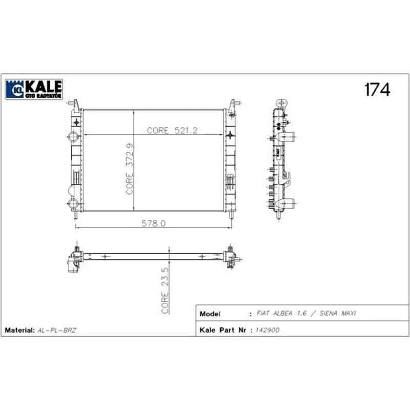 Palio Motor Su Radyatörü