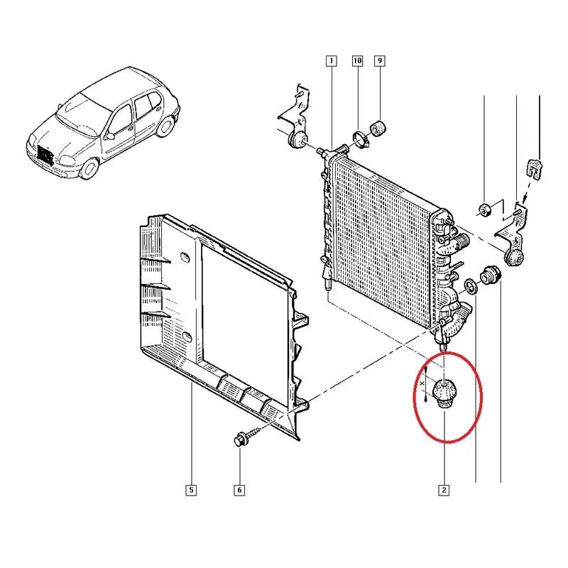 Laguna Radyatör Bağlantı Ayağı