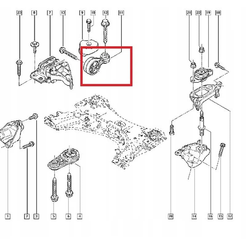 Kangoo Motor Arka Bağlantı Takozu