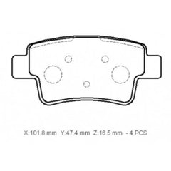 Grande Punto Arka Fren Balatası