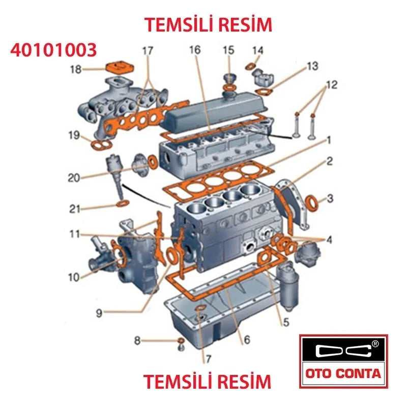Sandero Motor Contası Takım Üst