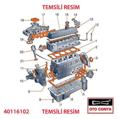 9 Motor Contası Takım Alt + Üst