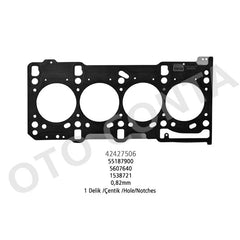 Linea Silindir Kapak Contası 2007-2015 Oto Conta 55187900