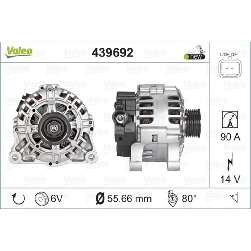 Scudo Alternatör 1995-2004 Valeo 9649611380